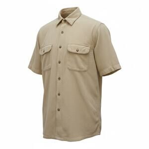 Banana Republic Button Up Short Sleeve Double Pockets Yellow 1980 Vintage Medium